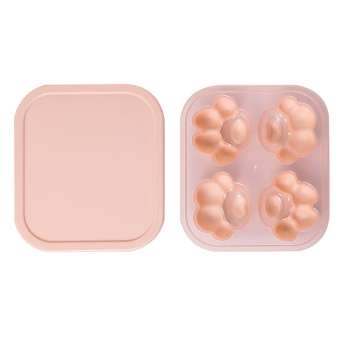 Household Cat Paw Shape Creative Silicone Ice Box Ice Cube Mold Ice Hockey DIY Food Supplement Box with Lid, Cat Paw Shape(Lilac Purple), Cat Paw Shape(Shrimp Red), Cat Paw Shape(Vegetation Green), Cat Paw Shape(Blue Green), Cat Paw Shape(Pink Purple)