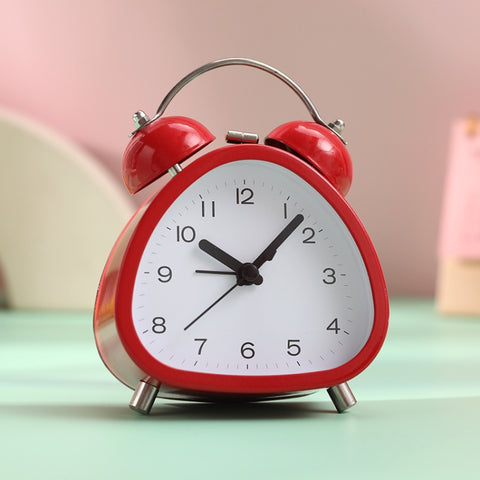 Student Metal Retro Digital Alarm Clock With Light, Red, Green, Black