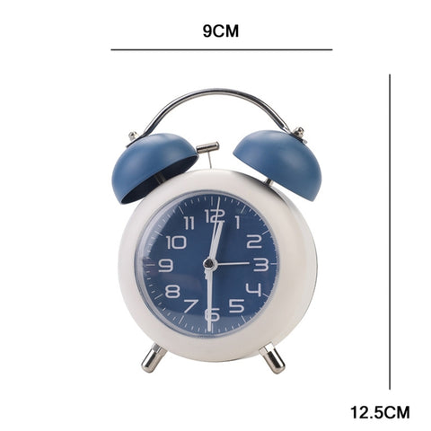 Bedroom Desktop Metal Digital Mechanical Alarm Clock Living Room Silent Clock With Night Light, Green, Blue, Coffee Color, Pink