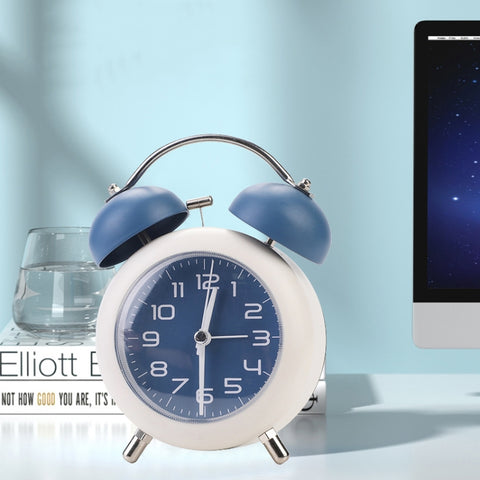 Bedroom Desktop Metal Digital Mechanical Alarm Clock Living Room Silent Clock With Night Light, Green, Blue, Coffee Color, Pink