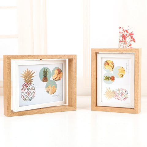 Wooden Rotating Double-Sided Swinging Table Photo Frame Size:, 6 inch, 7 inch, 8 inch