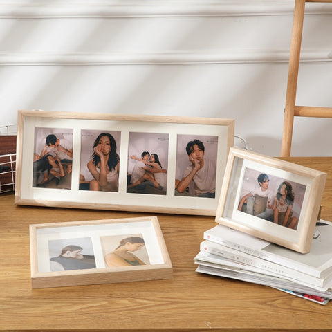 Wooden Wall-Mounted Pendulum Dual-Purpose Combination Photo Frame Style：, 8 inch, Two Frame, Three Frame, Four Frame Horizontal, Four Frame Vertical