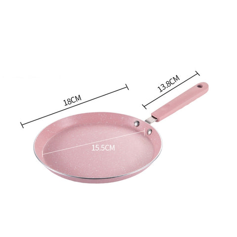 Non-Adhesive Pan Cake Crust Omelette Breakfast Pancake Pan, Pink 6 inch, Pink 10 inch, Black 6 inch, Black 8 inch, Black 10 inch, Green 20cm, Green 28cm