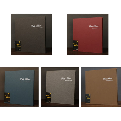 12 inch Suede Handmade DIY Pasted Film Photo Album, Black Gilt, Red Dust Family, Persian Blue, Premium Grey Coffee, Golden Year