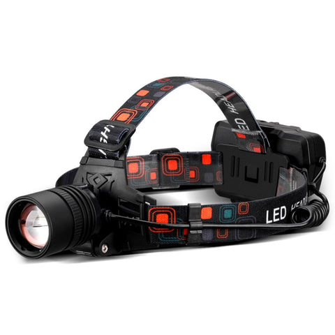 T40 P50 Lamp Beads Headlight USB Rechargeable Zoom Outdoor Strong Headlight,Specification:, Without Battery