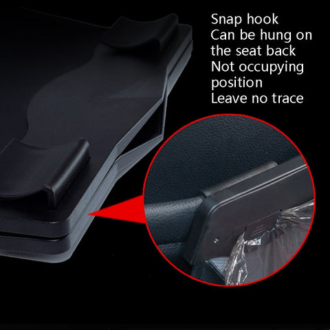 Car Trash Can Car Chair Back Hanging Storage Box Hidden Folding Storage Bag With LED Light, Black, Mocha Brown, Beige, Red