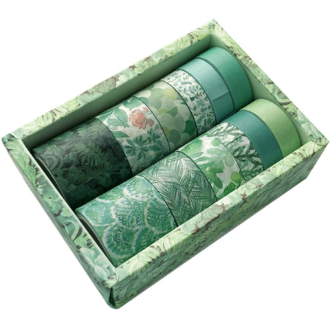 Antique And Paper Tape Hand Account DIY Decoration Material, Green Mint, Blue Trajectory, Geometric Patterns, Van Gogh Impression, Ancient Style, Syringe, Sakura Party, Flower Fragments