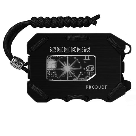 ZEEKER Metal Card Holder RFID Multifunctional EDC Wallet Large Capacity Minimalist Card Holder With Bottle Opener Function, Red, Green, Blue, Black, Grey, Silver Brushed, Black Brushed, Gray Brushed