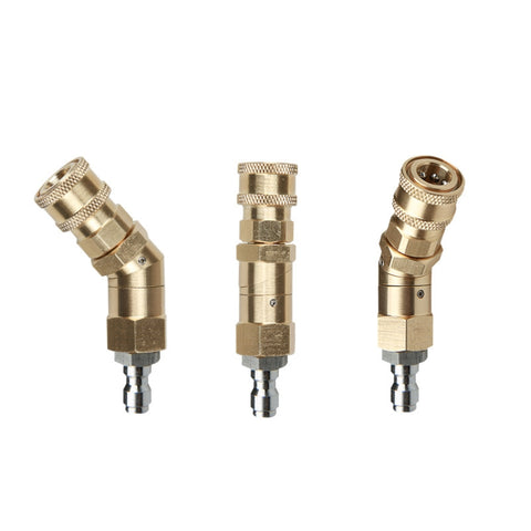 Car Wash Machine With High Pressure Air Conditioning Cleaning Nozzle 1/4 Copper Rotary Bending Joint 360 Degree Rotation Universal Fast Plug, 1/4 Copper Cleaning Nozzle