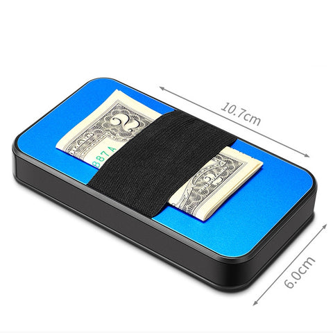 New-Bring Metal Card Holder RFID Anti-Theft Magnetic Automatic Shift Business Card Sase Waterproof Wallet, Red, Blue, Black, Grey, Carbon Fiber