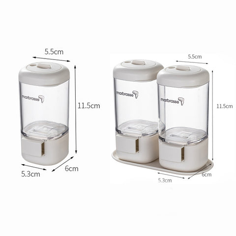 Marbrasse Metering Seasoning Box Pressing Type Seasoning Bottle Rotary Sealing Household Kitchen Seasoning Can, Single, Metering