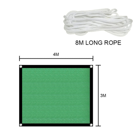Encryption Sunshade Net Flower Balcony Courtyard Outdoor  Heat Insulation Net, 2 x 2m, 2 x 4m, 3 x 3m, 3 x 4m