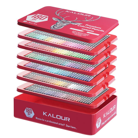 KALOUR 180 Colors Color Lead Set Painted Pencils Art Painting Supplies, 180 Colors Art Painting