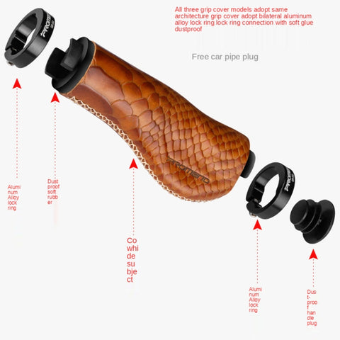 1 Pair PROMEND GR-502H Bicycle Mountain Bike Folding Bike Locking Ergonomic Meat Ball Gloves, GR-502H Brown, GR-502H