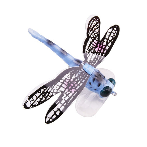 QT01 7cm / 6g Flying Fishing Bait Long Hook Bionic Dragonfly Bait, A (Yellow), B (Purple), C (Black), D (Orange), E (Red), F (Blue)