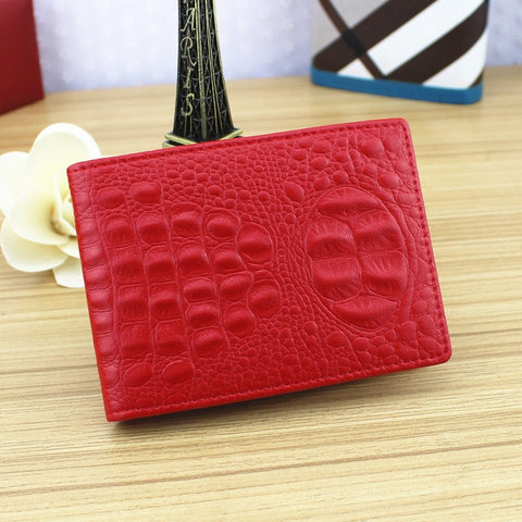 Crocodile Pattern Driver License Cover Universal Driver License Holder Card Slot ID Card Holder, Blue, Black, White, Orange, Red, Pink, Rose Red
