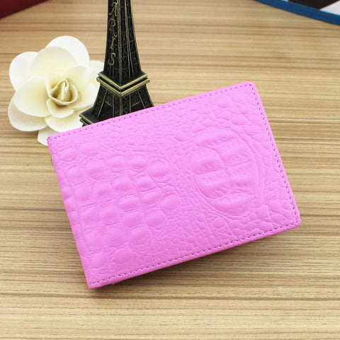 Crocodile Pattern Driver License Cover Universal Driver License Holder Card Slot ID Card Holder, Blue, Black, White, Orange, Red, Pink, Rose Red