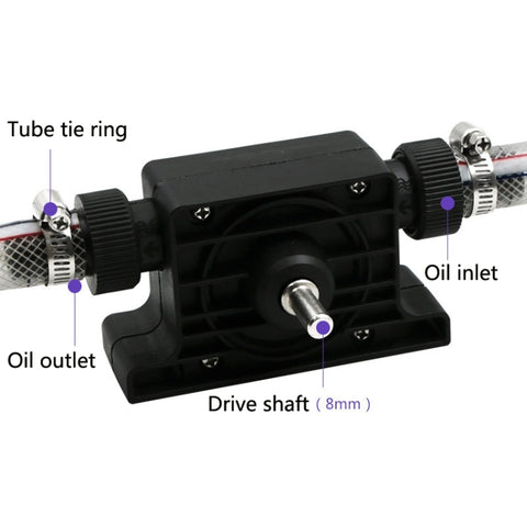 Portable Mini Water Pump Electric Drill Driven High Flow Oil Pump, Standard With Two Connectors, High Flow Oil Pump