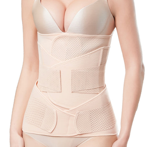 Three-Piece Abdomen Belt Set Elastic Postpartum Abdomen Belt Maternity Corset Belt Waist Belt For Caesarean Section, S, M, L, XL, 2XL, 3XL, Free Size