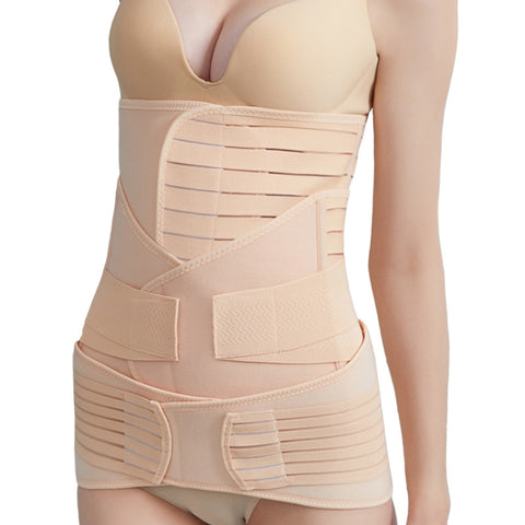 Three-Piece Abdomen Belt Set Elastic Postpartum Abdomen Belt Maternity Corset Belt Waist Belt For Caesarean Section, S, M, L, XL, 2XL, 3XL, Free Size