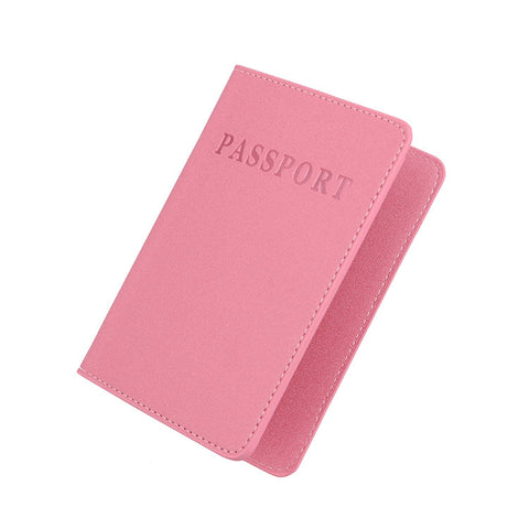 MS101 Frosted PU Multi-Card Passport Holder Travel Abroad Passport Card Holder, Blue, Khaki, Pink, Sky Blue, Dirty Yellow, Big Red