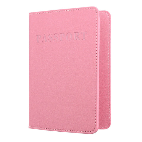 MS101 Frosted PU Multi-Card Passport Holder Travel Abroad Passport Card Holder, Blue, Khaki, Pink, Sky Blue, Dirty Yellow, Big Red