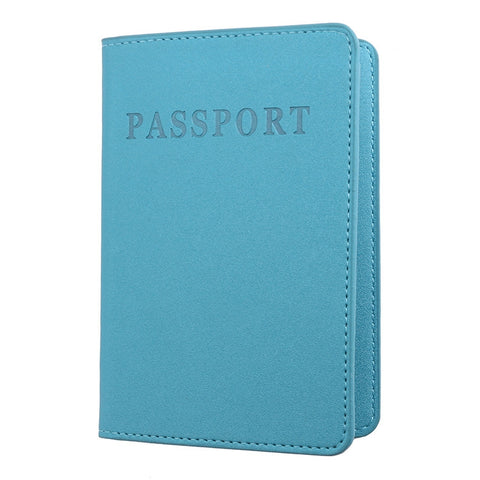 MS101 Frosted PU Multi-Card Passport Holder Travel Abroad Passport Card Holder, Blue, Khaki, Pink, Sky Blue, Dirty Yellow, Big Red
