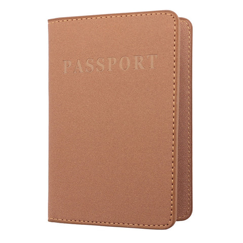 MS101 Frosted PU Multi-Card Passport Holder Travel Abroad Passport Card Holder, Blue, Khaki, Pink, Sky Blue, Dirty Yellow, Big Red