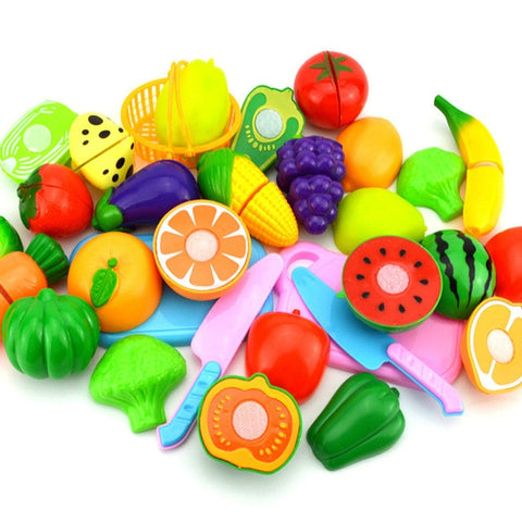 Pretend Play Plastic Food Toy Cutting Fruit Vegetable for Children, Random Color and Style, 23 PCS / Set, 18 PCS / Set, 15 PCS / Set, 12 PCS / Set, 8 PCS / Set