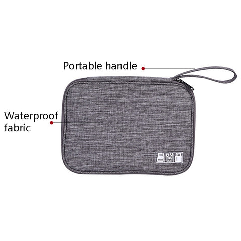 Data Cable Storage Box Waterproof Digital Package Charging Earphone Storage Box U Disk Multi-Function Finishing Box, Black, Grey, Violet, Red Wine, Sky Blue, Navy