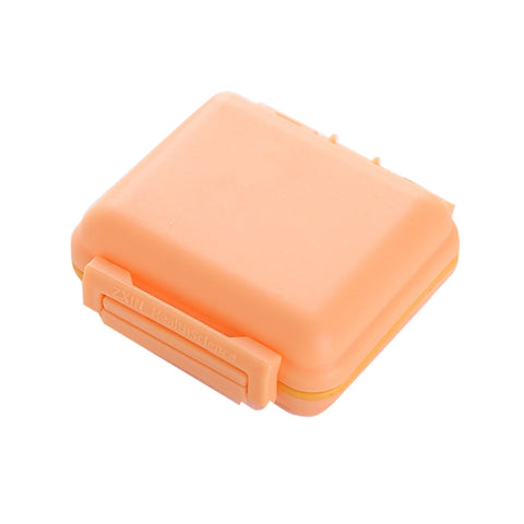 JS0018 Wheat Portable Sealed Pill Box with 6 Compartments For Pill Health Care Box, Beige, Pink, Green, Solid Pink, Solid Orange, Solid Yellow, Solid Green