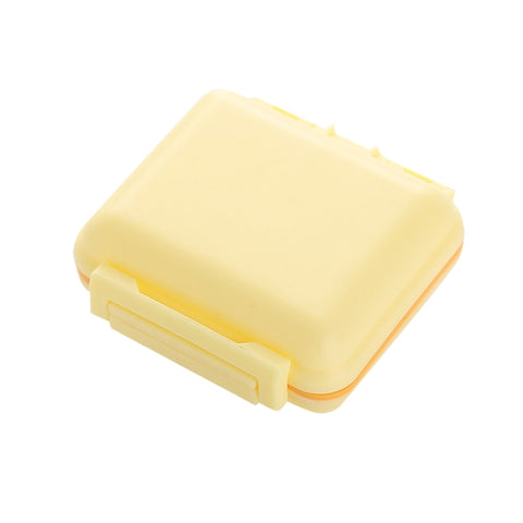 JS0018 Wheat Portable Sealed Pill Box with 6 Compartments For Pill Health Care Box, Beige, Pink, Green, Solid Pink, Solid Orange, Solid Yellow, Solid Green