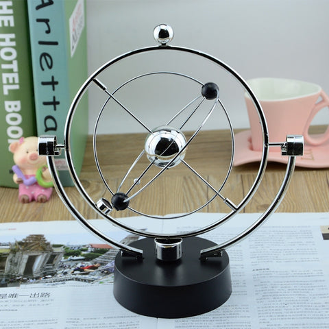 H004 Earth Permanent Meter Universe Galaxy Mechanism Rock Magnetic Electric Rotating Ornament, Silver, Green