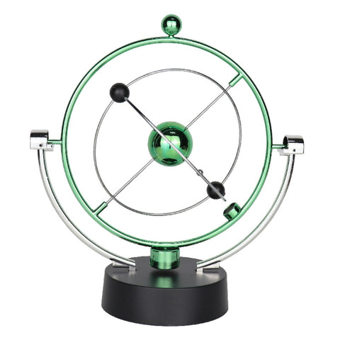 H004 Earth Permanent Meter Universe Galaxy Mechanism Rock Magnetic Electric Rotating Ornament, Silver, Green