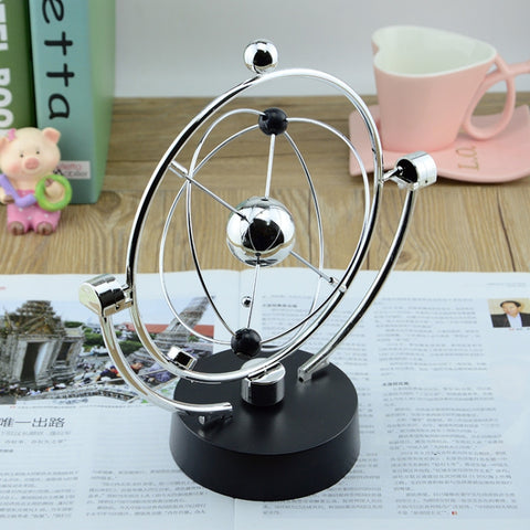 H004 Earth Permanent Meter Universe Galaxy Mechanism Rock Magnetic Electric Rotating Ornament, Silver, Green