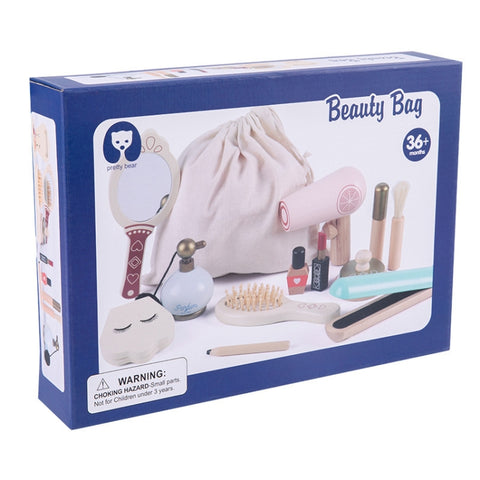 Children Make-Up Wooden Toys Pretend Play Cosmetic Set, Cosmetic Set