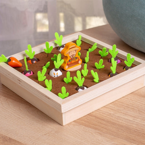 Farm Pulling Carrot Memory Chess Board Game Children Wooden Enlightenment Early Educational Toys, Pulling Carrot Memory Chess
