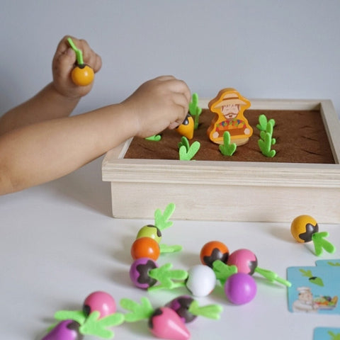 Farm Pulling Carrot Memory Chess Board Game Children Wooden Enlightenment Early Educational Toys, Pulling Carrot Memory Chess