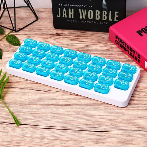 S-015 31 Grid Keyboard Type Plastic Pill Box