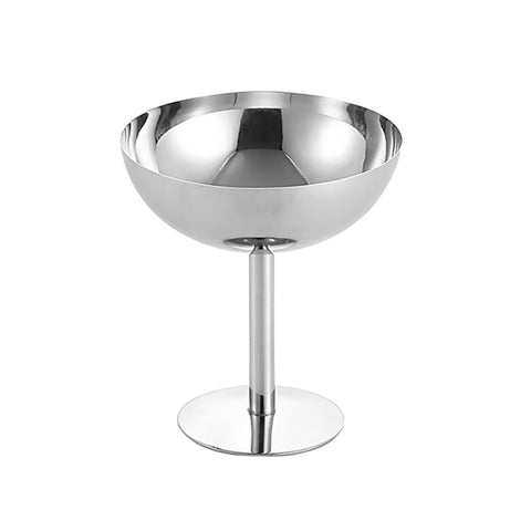 Stainless Steel Ice Cream Cup Ice Cream Goblet Bar Wine Glass, Specification：, A Short, B High