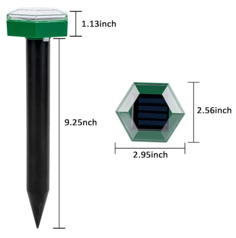 Outdoor Hexagonal Solar Ultrasonic Mole Repeller Inserted Into The Lawn Outdoor Animal Repeller, Animal Repeller