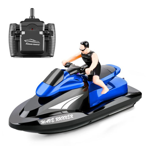 809  2.4G Remote Control Motor Speed Boat High Speed Electric Yacht Model Children Water Toys, Specification, Single Battery (Red), Single Battery (Blue)