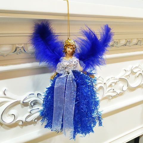 Christmas Tree Angel Girl Decorations Closet Decoration Small Pendant, Red, Blue, Silver, Gold, Pink