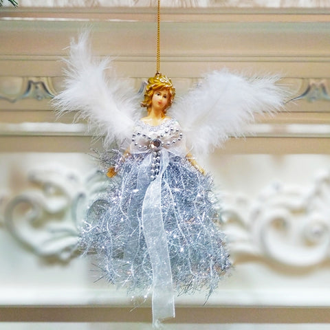Christmas Tree Angel Girl Decorations Closet Decoration Small Pendant, Red, Blue, Silver, Gold, Pink