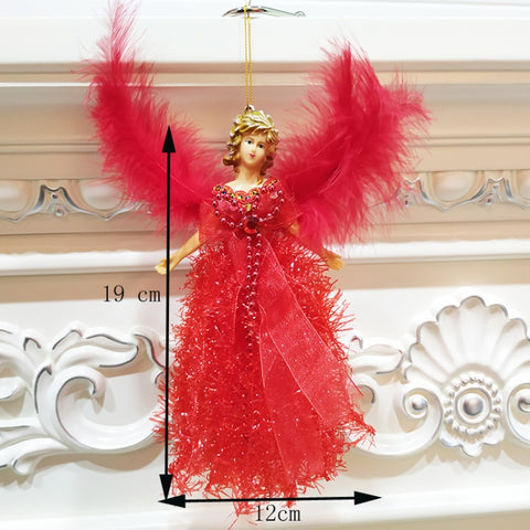 Christmas Tree Angel Girl Decorations Closet Decoration Small Pendant, Red, Blue, Silver, Gold, Pink