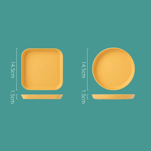 5pcs Home 6 Inch Small Dish Plastic Snack Cake Dish Dining Table Garbage Tray