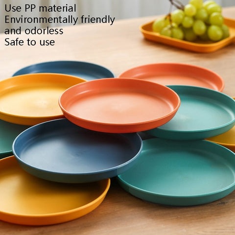 5pcs Home 6 Inch Small Dish Plastic Snack Cake Dish Dining Table Garbage Tray