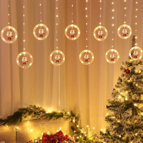 Christmas Decoration Lights USB Ring Doll 10 in 1 String Lights, Reindeer, Santa Claus, Christmas Tree, Snowman