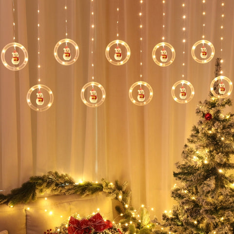 Christmas Decoration Lights USB Ring Doll 10 in 1 String Lights, Reindeer, Santa Claus, Christmas Tree, Snowman