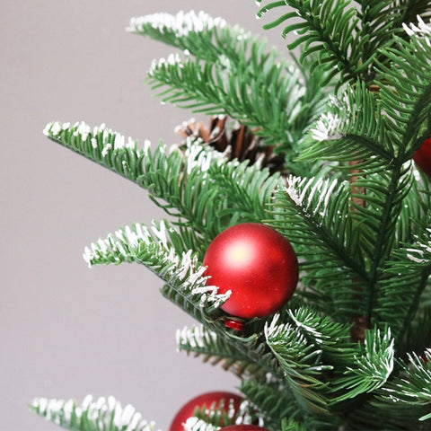 SYCT74 Christmas Decorations White PE Red Fruit Mini Christmas Tree, 40cm, 50cm